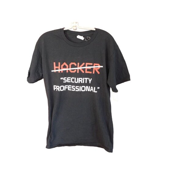 Hacker Security Professional T Shirt Port & Co. Medium cotton READ - Picture 1 of 4